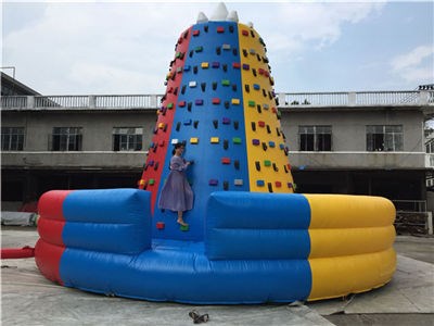 Outdoor Game Inflatable Rock Climbing Wall ,Obstacle Course Wall For Kids